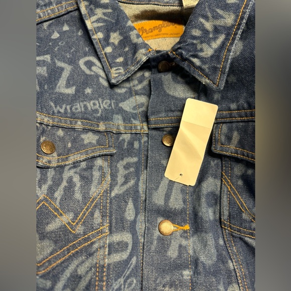 NWT WRANGLER X DEADFELLAZ DENIM JACKET:BLUE DENIM - Picture 7 of 8